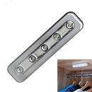 5LED Tap Lights Self-Stick Under Cabinet Push Night Light Kitchen Closet Lamp SP