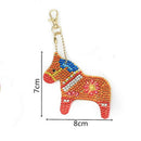 5X Crystal Rhinestone Horse Pendant Car Keyring Bag Keychain Key Ring Chain Gift