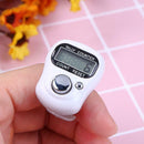 Stitch Marker Row Finger Ring Counter LCD Electronic Tally Counter (White)