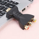 HDMI Male to 3-RCA Female Composite AV Video Audio Adapter Converter for TV PC
