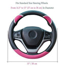 Cute Carbon Fiber Steering Wheel Cover Synthetic Leather Auto Car Steering