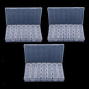 3 Pack 84 Grids Clear Small Parts Storage Box Beads Container Organizer Case