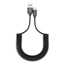 Micro Fast Car 3A USB Charger Adapter With 1.8M Spring Cable For Micro USB Phone