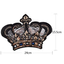 Large Crown Patch Badge Cartoon Sequin Iron On Sewing On For Clothes Stickers BX