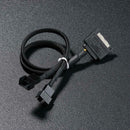 Sleeved SATA 15Pin to 2 Way 3/ 4Pin Fan Power Adapter Extension Cable Wire  A