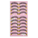 10 Pairs Long Thick Cross False Eyelashes Eye Lashes Extension Beauty Makeup Set