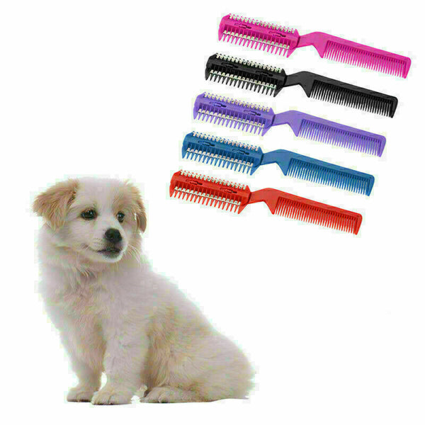 Pet Hair Dog Puppy Cat Long Hair Trimmer Grooming Brush Comb Blade Supply D L6K0