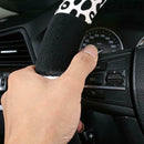 Leopard Print Plush Car SUV Steering Wheel Cover Decoration 15''/38cm Universal