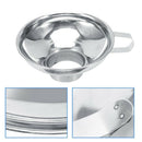 Stainless Steel Funnel Household Wide Mouth Canning Jars Funnel with Handle C8H1