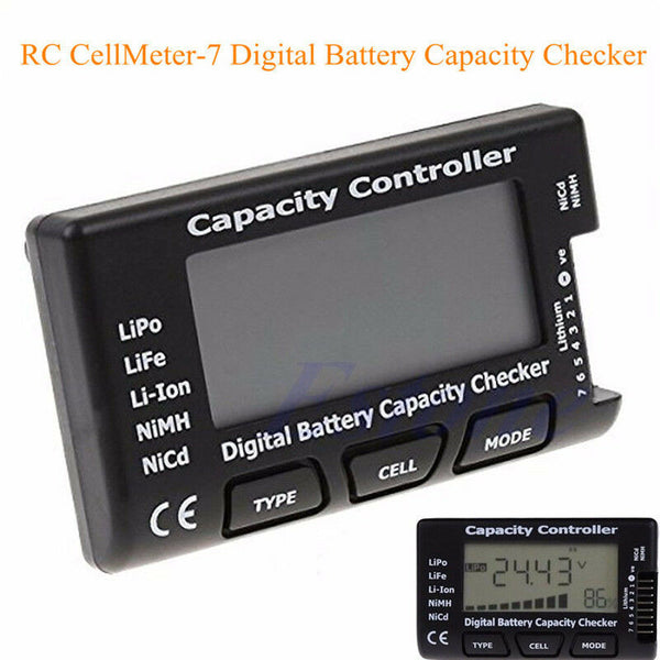 RC CellMeter-7 Digital Battery Capacity Checker For Nicd NiMH LiPo LiFe Li-ion