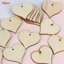 50pcs wooden heart patch Crafts Scrapbooking Supplies Handmade Graffiti ButtonsR