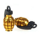 6 pairs metal car bike motorcycle grenade shaped tire dust cap valve cover