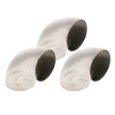 3Pcs Car 201 Stainless Steel 3inch 63mm 90 Deg Bendable Weld-On Exhaust Pipe