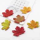 100 Autumn/Maple Silk Leaves Multi Coloured/Wedding/Decoration X4P7