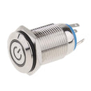 16mm Metal Latching Pushbutton Switch 1NO1NC SPDT ON/OFF with 12V Red LED