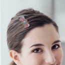 3pcs Butterfly Hair Clips DIY Rhinestone Barrettes Girls Bobby Pin Hairpins