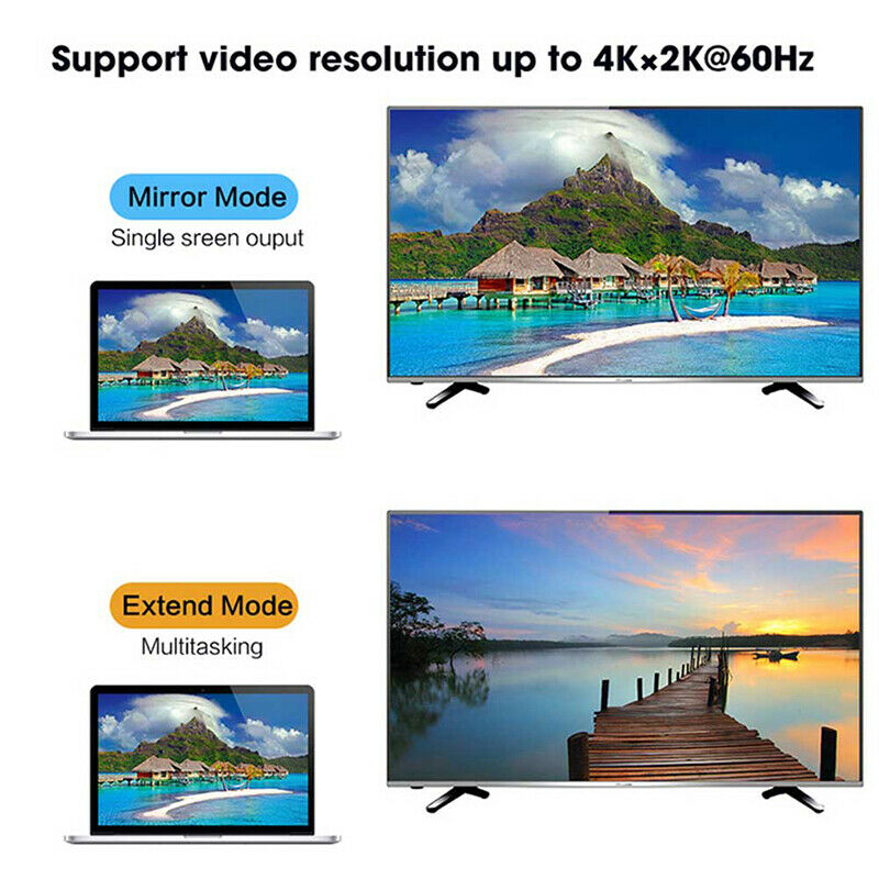 DisplayPort DP to HDMI Adapter 4K 2K 60Hz Video Audio Converter for HD_
