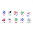 10pcs Six-sided Poker Dice for Casion Poker Card Liar's Dice Game Accessory DES