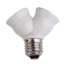 E27 Base Light Lamp Bulb Socket 1 to 2 Splitter Adapter Converter Socket