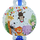 6pcs/lot Safari animals Blowouts Party Horn Trumpet Noise Makers Kids Toys BX