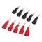 10 Pcs Black & Red 4mm Banana Plug Connectors Retractable Sheath Stackable Wire