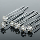 20X Flower Diamante Crystal Hair Pins Clips Prom Wedding Bridal Party NEW UJH