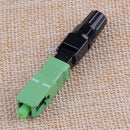 10pcs FTTH Embedded Quick Connector SC/APC Green Plastic Fiber Optic Connector