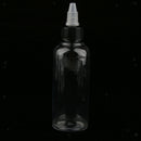 10x 100ml Plastic Bottle With Twist Top Cap - Solvents/Oils/Paint/Ink/Liquid