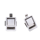2x Door Locking Paddle Lock Stainless Mini Flush Lock Recessed Mounted Latch