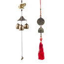 2 Pieces Wind Chime Hanging Bell Charm Chinese Knot Feng Shui Decor Ornament