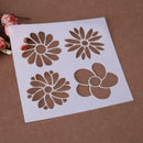 Plastic Flower Print Coffee Cake Stencils Mould Fondant Template Spray Mold