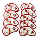 9Pcs Golf Iron Headcover Lucky Cat Club Head Cover Non-Slip Gift Accessories