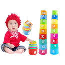 Stack & Nest Plastic Cups Rainbow Stacking Tower Educational Stacking Kids ToyLJ