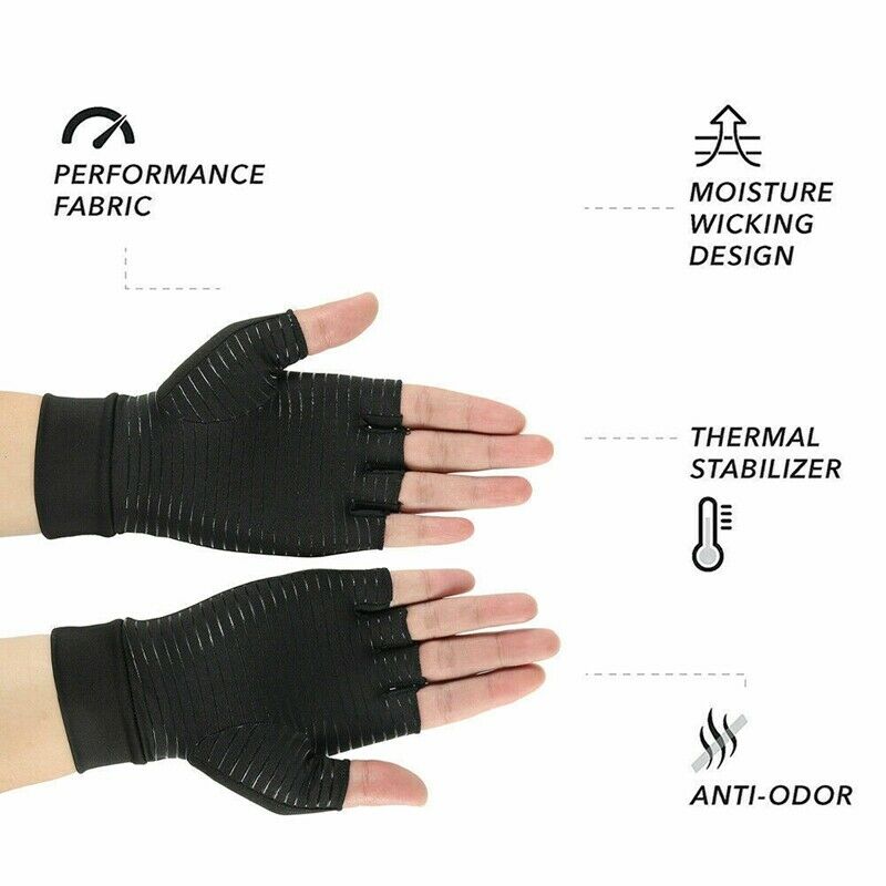 Compression Gloves Arthritis Carpal Tunnel Hand Wrist Brace Support L T6O9