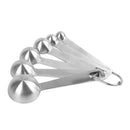 Chef Measuring Spoons, Heavy Duty Round Stainless Steel Metal, for Dry or L