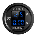 D6 Digital Voltmeter Ammeter Volt Current Panel Meter for Car Truck (Blue)