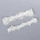 Wedding Garters Rhinestone Lace white Embroidery Floral Sexy Garters 2 pcs  T8U4