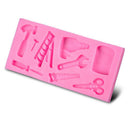 silicone cake fondant mold topper hammer spanner tools diy baking moulds JR