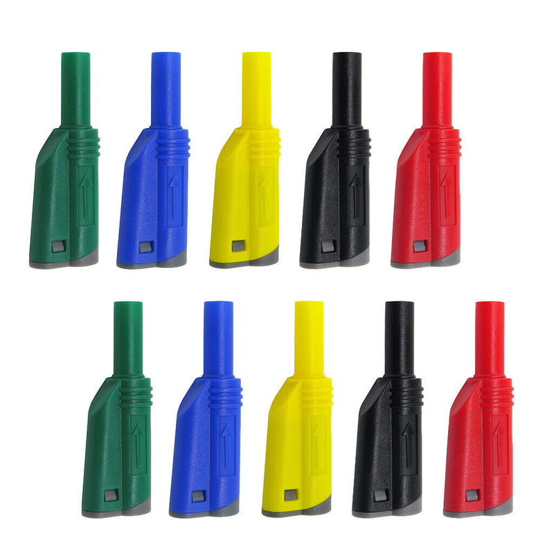 10Pcs/Pack Colorful 4mm Safety Banana Plugs Connectors