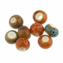 Lots 100pcs 6mm Ceramic Porcelain Round Loose Spacer Beads Jewelry Findings DIY