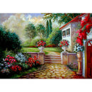 5D DIY Full Round Drill Diamond Painting Back Garden Cross Stitch Decor Kit