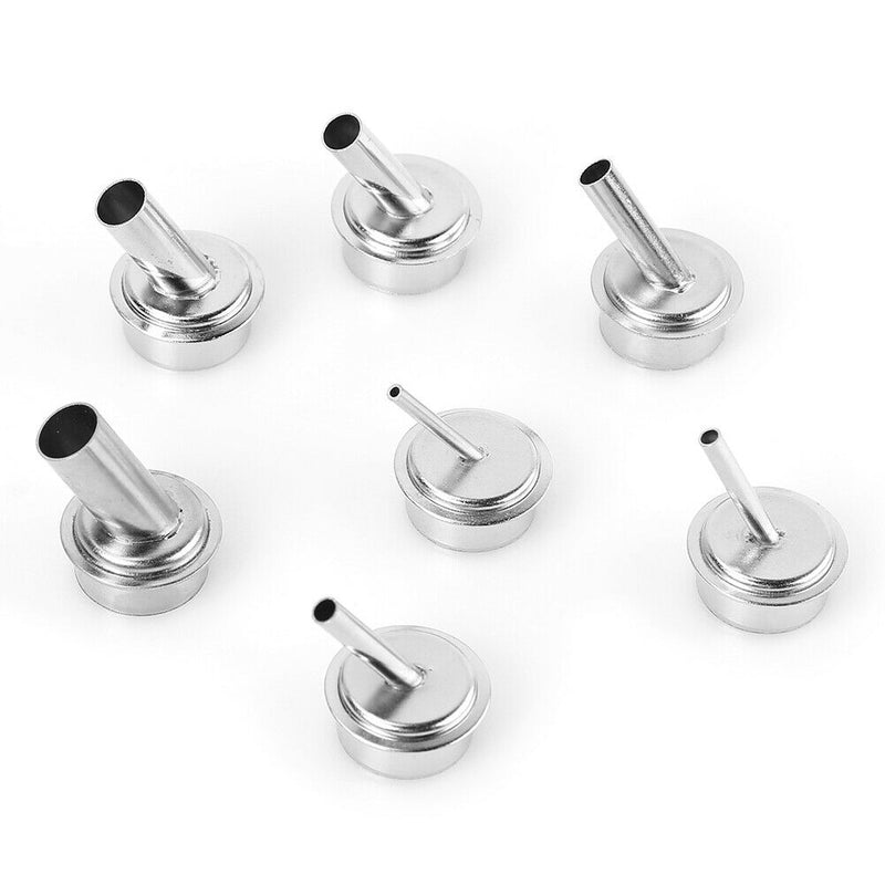 7x 3/4/5/7/8/10/12mm Curved Hot Heat Air Gun Nozzles for 861DW Soldering Station