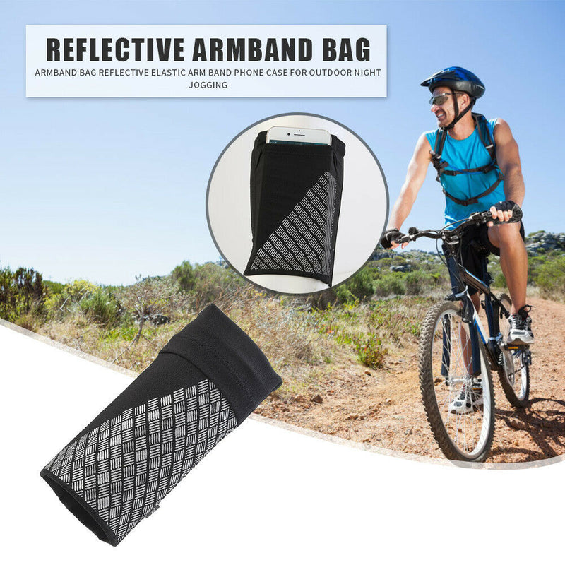 Non-slip Arm Band Reflective Bag Elastic Mobile Phone Case for Running Sports