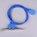 USB 3.0 20 pin to 2 port female adapter cables dual port USB 3.0 cabl Sâ„–[