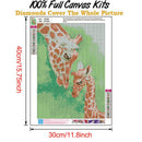 5D DIY Full Round Drill Diamond Painting Giraffe Animal Cross Stitch (1008)