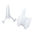 12Pcs/Set Clear Plastic Easels Plate Holders Display Dish Rack Picture Fram X4Y1