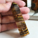 Artificial Natural Yellow Citrine Quartz Crystal Rough Polished Point Colum I2D8