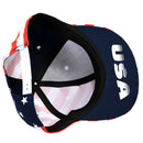 Red Casual USA Flag Print Hip-hop Cap For Men