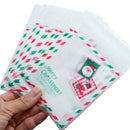 200pcs Self Adhesive Merry Christmas Plastic Cookie Candy Cellophane Xmas G N1Q3