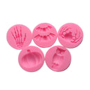 5pcs Silicone Molds Fondant Chocolate Moulds Halloween Cake Decorating Tools